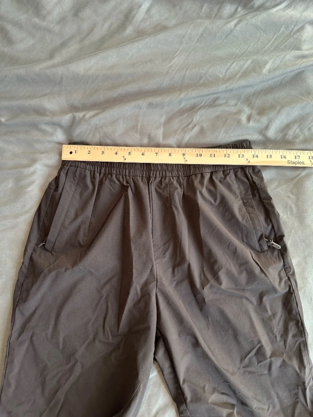 Black long nylon tech shorts, size M/L